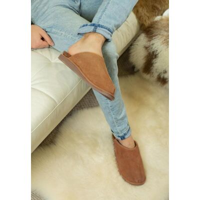 Hollert Lammfell Hausschuhe - ANTON COGNAC Schuhgröße: EUR 45 male Hollert Lammfell Hausschuhe - ANTON COGNAC Schuhgröße: EUR 45 male