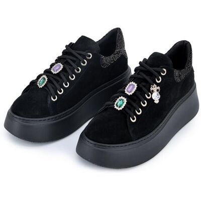 Hollert Plateau Sneaker aus Leder Modell 4918 Schwarz Schuhgröße: EUR 39 female Hollert Plateau Sneaker aus Leder Modell 4918 Schwarz Schuhgröße: EUR 39 female