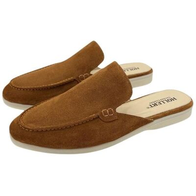 Hollert Herren Slipper aus Echtleder in Whisky - Komfort Mule HOL51 Schuhgröße: EUR 43 male Hollert Herren Slipper aus Echtleder in Whisky - Komfort Mule HOL51 Schuhgröße: EUR 43 male