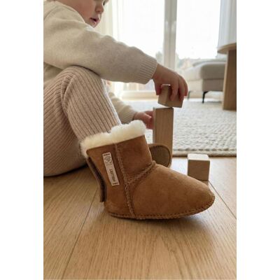 Hollert Baby Lammfellschuhe MIT KLETTVERSCHLUSS Braun/Weiß - Weich warm & rutschfest Schuhgröße: EUR 20-21 Hollert Baby Lammfellschuhe MIT KLETTVERSCHLUSS Braun/Weiß - Weich warm & rutschfest Schuhgröße: EUR 20-21