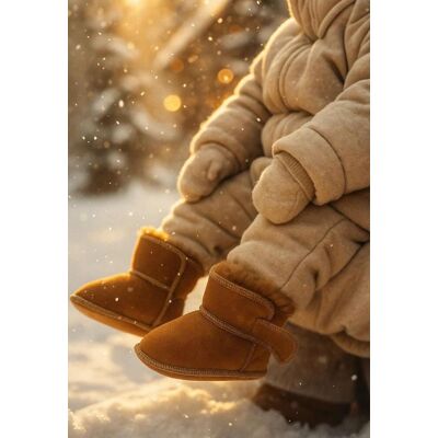 Hollert Baby Lammfellschuhe MIT KLETTVERSCHLUSS Cognac – Weich, warm & rutschfest Schuhgröße: EUR 18-19 Hollert Baby Lammfellschuhe MIT KLETTVERSCHLUSS Cognac – Weich, warm & rutschfest Schuhgröße: EUR 18-19