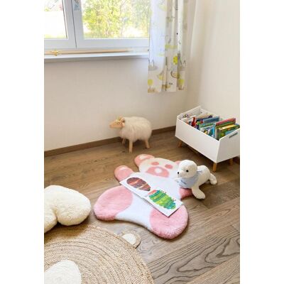 Hollert Teddy Teppich aus echtem Merino Lammfell Rosa Hollert Teddy Teppich aus echtem Merino Lammfell Rosa