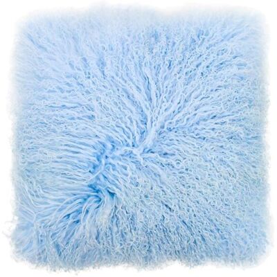 Hollert Lammfellkissen TIBET HIMMELBLAU mit Inlett Hollert Lammfellkissen TIBET HIMMELBLAU mit Inlett