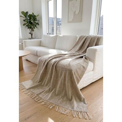 Hollert Wolldecke Marie aus feinster Merinowolle 140x200 Beige Hollert Wolldecke Marie aus feinster Merinowolle 140x200 Beige