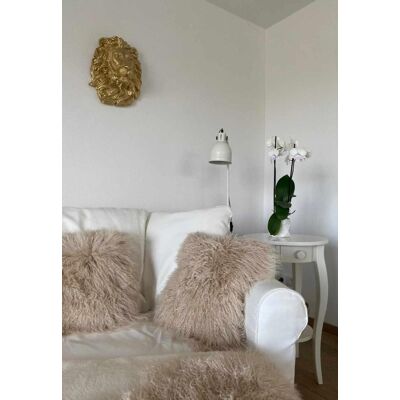 Hollert Lammfellkissen - TIBET BEIGE mit Inlett Hollert Lammfellkissen - TIBET BEIGE mit Inlett
