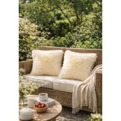 Hollert Merino Lammfellkissen - Natur, Champagner - 40x40cm - Kissen & Kissenbezüge Hollert Merino Lammfellkissen - Natur, Champagner - 40x40cm - Kissen & Kissenbezüge