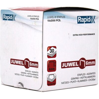 10x 2000 Rapid 24821600 Juwel Heftklammern 6 mm für Hefter Juwel 3000 10x 2000 Rapid 24821600 Juwel Heftklammern 6 mm für Hefter Juwel 3000