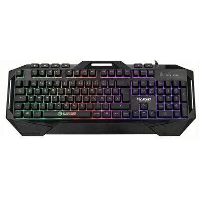Marvo KG860 Membran Multimedia Gaming-Tastatur QWERTZ 110 Tasten RGB USB Marvo KG860 Membran Multimedia Gaming-Tastatur QWERTZ 110 Tasten RGB USB