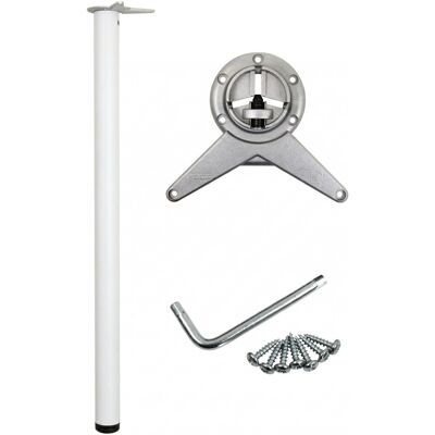 Tischbein Camar höhenverstellbar Ø 65 x H 800 mm Tischfuß Metallfuß in Weiß Tischbein Camar höhenverstellbar Ø 65 x H 800 mm Tischfuß Metallfuß in Weiß