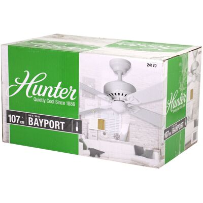 Hunter Weiß Bayport Deckenventilator 107cm - Deckenventilator Hunter Weiß Bayport Deckenventilator 107cm - Deckenventilator
