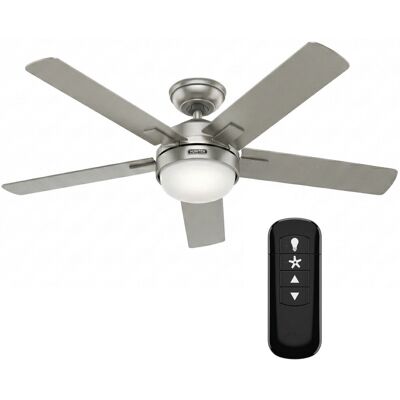 Hunter 51778 Zeal Deckenventilator 132 cm Silber mit Beleuchtung und Fernbed. Hunter 51778 Zeal Deckenventilator 132 cm Silber mit Beleuchtung und Fernbed.