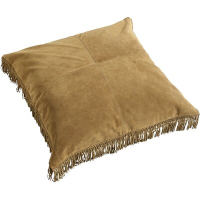 Nordal Hippie Lederkissen inkl Füllung - braun 80x80cm Nordal Hippie Lederkissen inkl Füllung - braun 80x80cm