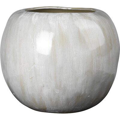 Broste Copenhagen Apple Vase Steingut antik weiß - Ø41,5XH34,5CM Broste Copenhagen Apple Vase Steingut antik weiß - Ø41,5XH34,5CM