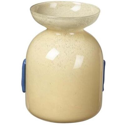 Broste Copenhagen Vera Vase - Gelb - Handgefertigtes Bleiglas - Ø21cm Broste Copenhagen Vera Vase - Gelb - Handgefertigtes Bleiglas - Ø21cm