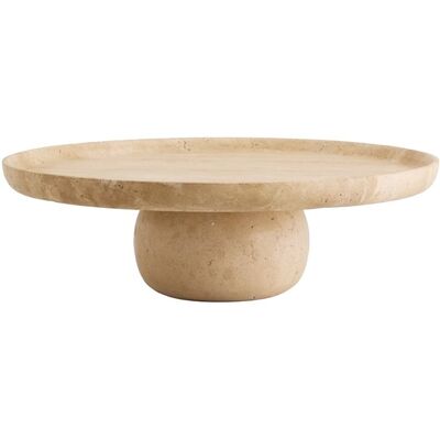Nordal Travertin Servierplatte - 50cm Groß Weiß Nordal Travertin Servierplatte - 50cm Groß Weiß