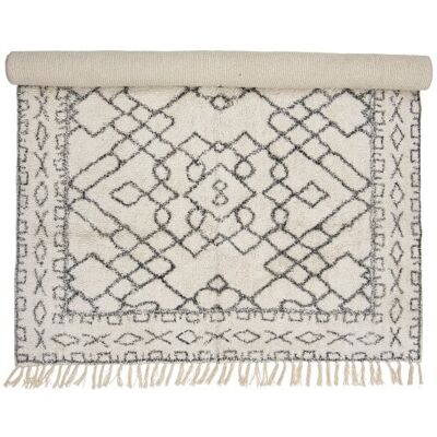 Bloomingville Jaqueline Baumwollteppich - Weiß - 140x200 - Wohnaccessoire Bloomingville Jaqueline Baumwollteppich - Weiß - 140x200 - Wohnaccessoire