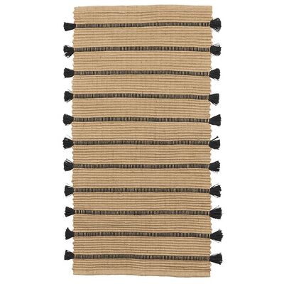 Broste Copenhagen Ezra Teppich natur/schwarz 70x140cm - 71110387 Broste Copenhagen Ezra Teppich natur/schwarz 70x140cm - 71110387