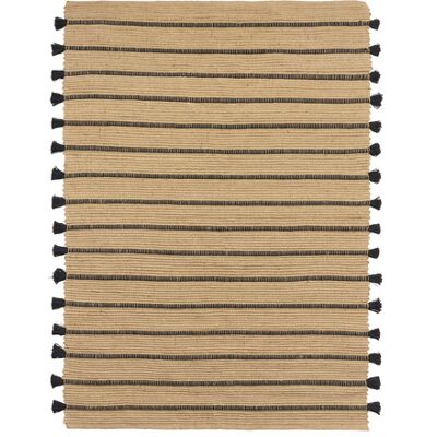 Broste Copenhagen Ezra Teppich natur/schwarz 140x200cm - 71110389 Broste Copenhagen Ezra Teppich natur/schwarz 140x200cm - 71110389