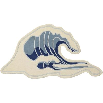 Broste Copenhagen - Wave Teppich - Blau - Creme - Rug Broste Copenhagen - Wave Teppich - Blau - Creme - Rug