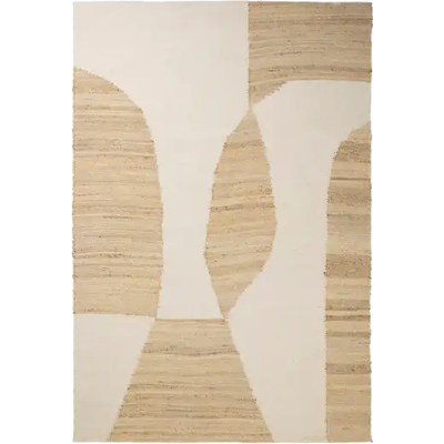 Broste Copenhagen Lumi-Teppich, natur/weiß, 140 x 200 cm Broste Copenhagen Lumi-Teppich, natur/weiß, 140 x 200 cm