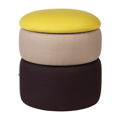 Broste Copenhagen Teichhocker gelb/beige/dunkle Traube Ø38cm - 31001145 Broste Copenhagen Teichhocker gelb/beige/dunkle Traube Ø38cm - 31001145