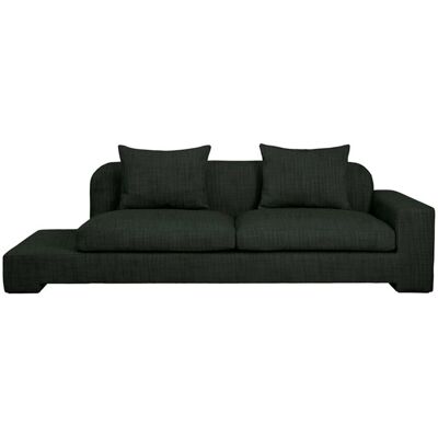 Broste Copenhagen Bay Chaiselongue - Lounge-Sofa mit abgerundeten Kanten Grün Melange / Rechts Broste Copenhagen Bay Chaiselongue - Lounge-Sofa mit abgerundeten Kanten Grün Melange / Rechts