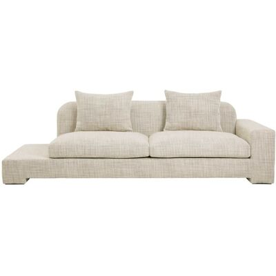 Broste Copenhagen Bay Chaiselongue - Lounge-Sofa mit abgerundeten Kanten - Hellbeige Melange Broste Copenhagen Bay Chaiselongue - Lounge-Sofa mit abgerundeten Kanten - Hellbeige Melange