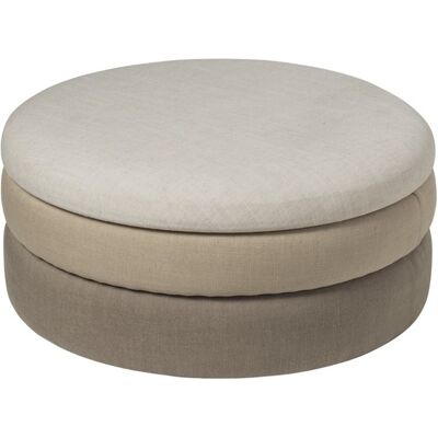 Broste Copenhagen Pouf beige Ø68cm - 31002024 Broste Copenhagen Pouf beige Ø68cm - 31002024