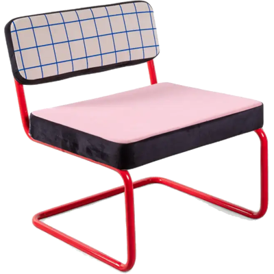 Seletti Superlounge-Sessel, blauer Gitterstuhl Seletti Superlounge-Sessel, blauer Gitterstuhl