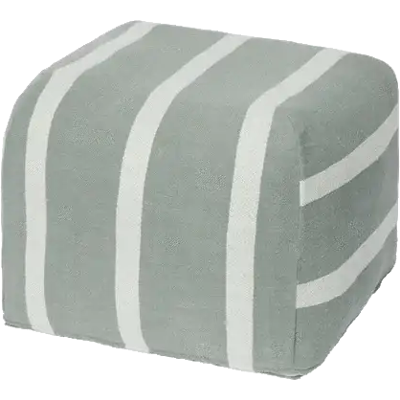 Broste Copenhagen Sigrid Pouf beige/grün Broste Copenhagen Sigrid Pouf beige/grün