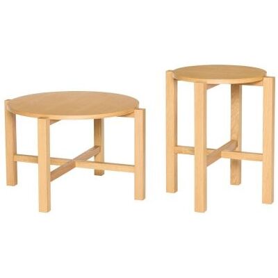 Hubsch Vier Couchtische, Natur, 2er-Set Hubsch Vier Couchtische, Natur, 2er-Set