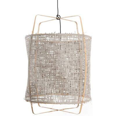 Ay Illuminate Hängeleuchte Z2 blond Bambus grau Karton ø67x100cm Ay Illuminate Hängeleuchte Z2 blond Bambus grau Karton ø67x100cm
