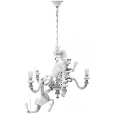 Seletti Affenkronleuchter Resin Lampe Weiß - Deckenlampe Seletti Affenkronleuchter Resin Lampe Weiß - Deckenlampe