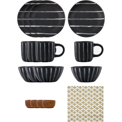 House Doctor Line Brunch-Geschirrset 16-teilig - 257981013 House Doctor Line Brunch-Geschirrset 16-teilig - 257981013
