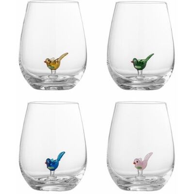 Bloomingville Misa Trinkgläser mit Vogelmotiv, 4er-Set Bloomingville Misa Trinkgläser mit Vogelmotiv, 4er-Set