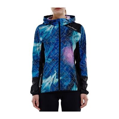 Salming Fusion Jacket Women Blau Muster Polyester Small Damen Salming Fusion Jacket Women Blau Muster Polyester Small Damen