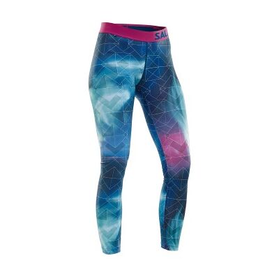 Salming Flow Tights Women 17 Blau Muster Polyester Small Damen Salming Flow Tights Women 17 Blau Muster Polyester Small Damen