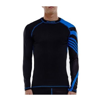 Salming Baselayer LS Tee Men Schwarz/Blau Polyester Small Herren Salming Baselayer LS Tee Men Schwarz/Blau Polyester Small Herren