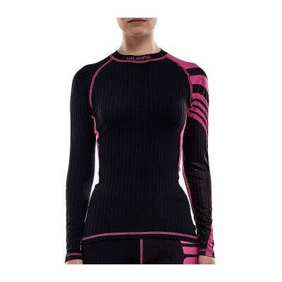 Salming Baselayer LS Tee Women Schwarz/Rosa Polyester Large Damen Salming Baselayer LS Tee Women Schwarz/Rosa Polyester Large Damen