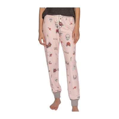 PJ Salvage Livin On The Edge Pants Rosa Muster Large Damen PJ Salvage Livin On The Edge Pants Rosa Muster Large Damen