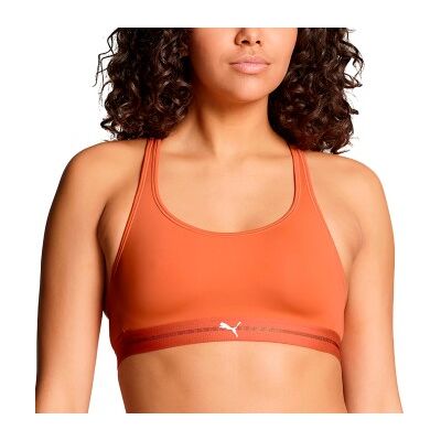 PUMA Flame Orange Sportliches Polster-Top - Damen Top PUMA Flame Orange Sportliches Polster-Top - Damen Top