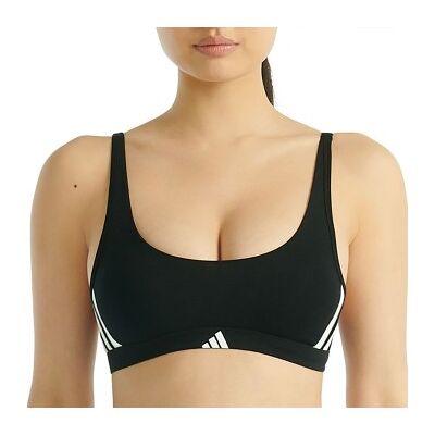 adidas BH Sport Active Essentials 3 Stripes Bralette Schwarz Baumwolle XX-Large Damen adidas BH Sport Active Essentials 3 Stripes Bralette Schwarz Baumwolle XX-Large Damen