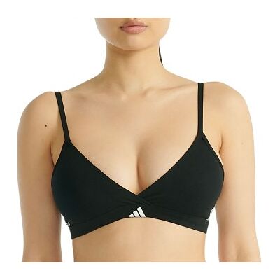 adidas BH Sport Active 3 Stripes Triangle Bralette Schwarz Baumwolle Large Damen adidas BH Sport Active 3 Stripes Triangle Bralette Schwarz Baumwolle Large Damen