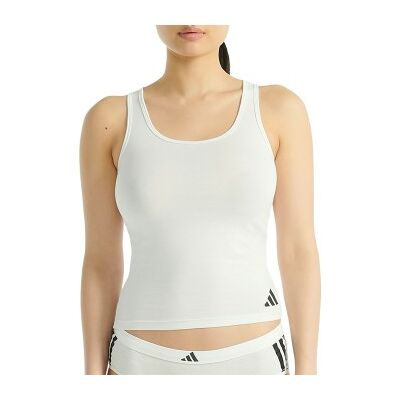 Adidas Sport Active Essentials 3 Stripes Tank Top Weiß Baumwolle Large Damen Adidas Sport Active Essentials 3 Stripes Tank Top Weiß Baumwolle Large Damen