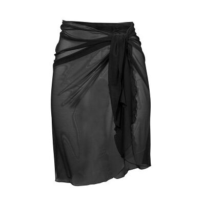Damella Greta Basic Mesh Sarong Schwarz One Size Damen Damella Greta Basic Mesh Sarong Schwarz One Size Damen
