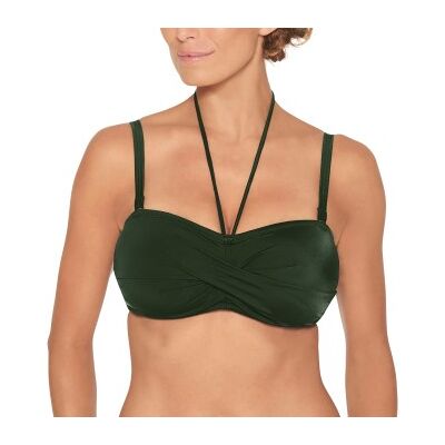 Wiki Basic Bandeau Bikini Top Dunkelgrün D 90 Damen Wiki Basic Bandeau Bikini Top Dunkelgrün D 90 Damen