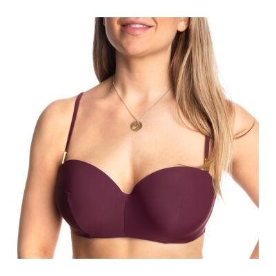 Calvin Klein Core Solid Structured Bandeu Bikini Weinrot B 34 Damen Calvin Klein Core Solid Structured Bandeu Bikini Weinrot B 34 Damen