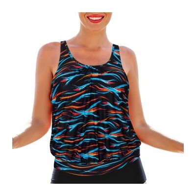 Wiki Korfu Tankini Top Blau/Orange C/D Small Damen Wiki Korfu Tankini Top Blau/Orange C/D Small Damen