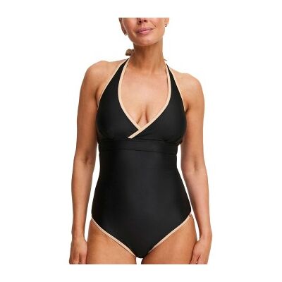 Swegmark Haiti Halterneck Swimsuit Schwarz Beige D/E 38 Damen Swegmark Haiti Halterneck Swimsuit Schwarz Beige D/E 38 Damen
