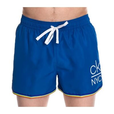 Calvin Klein Badehosen Pride Short Runner Swim Shorts Blau Polyester Large Herren Calvin Klein Badehosen Pride Short Runner Swim Shorts Blau Polyester Large Herren